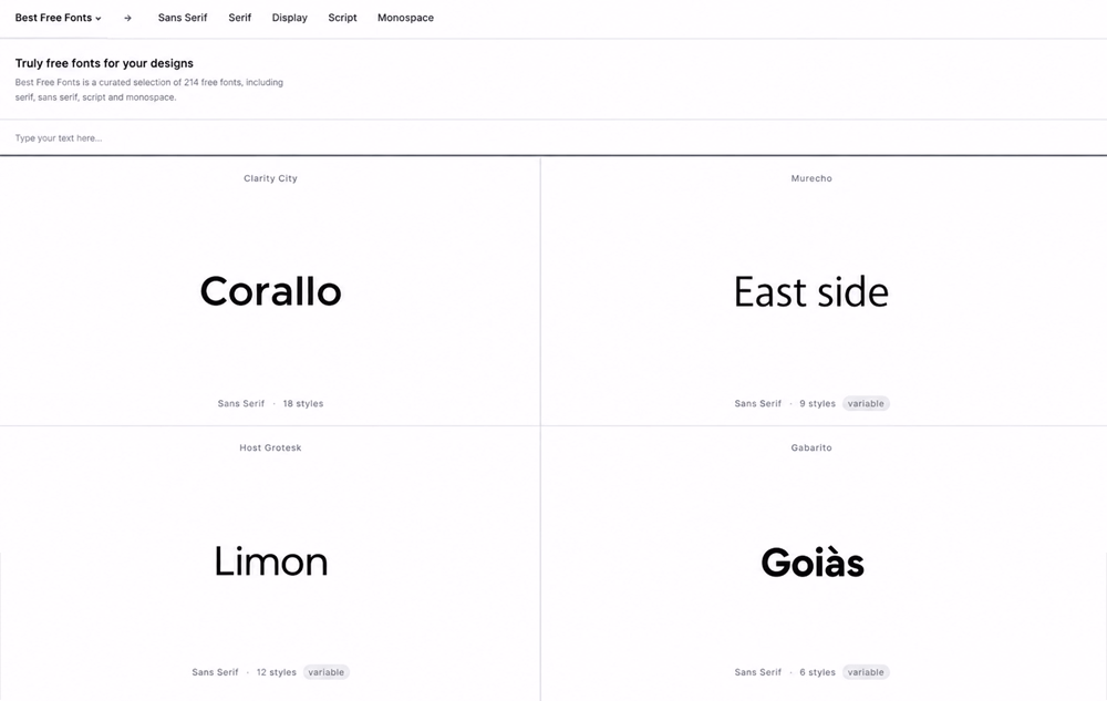 Best free fonts.