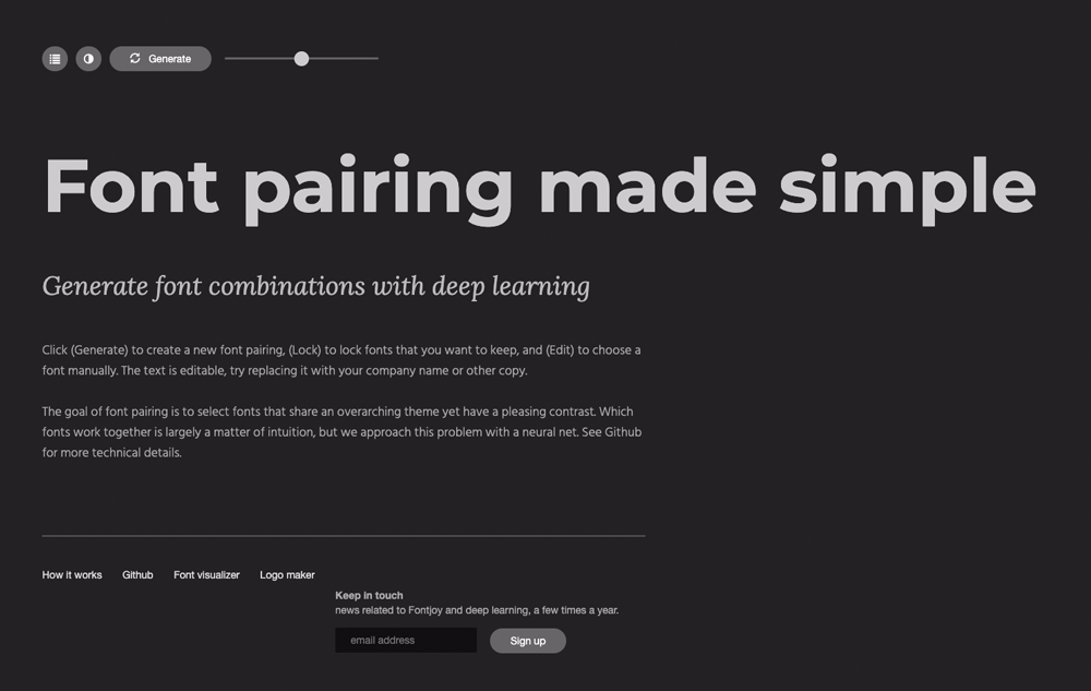 Compara tipografías con Fontjoy