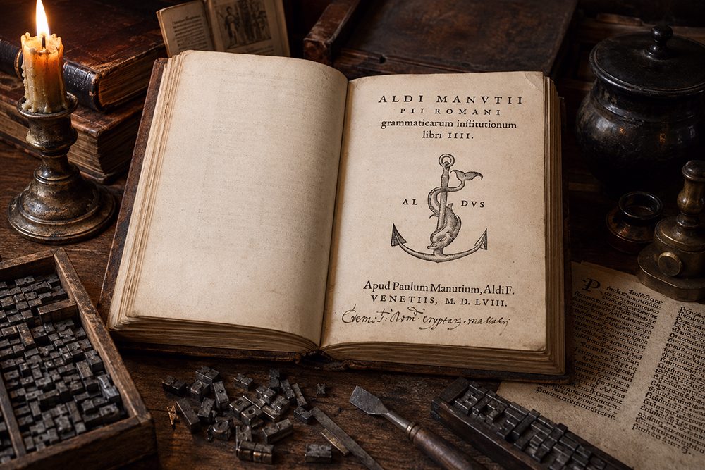 Libro del impresor Aldo MAnucio.
