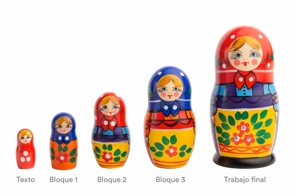 Matrioshkas como ejemplo de Unidad por bloques.