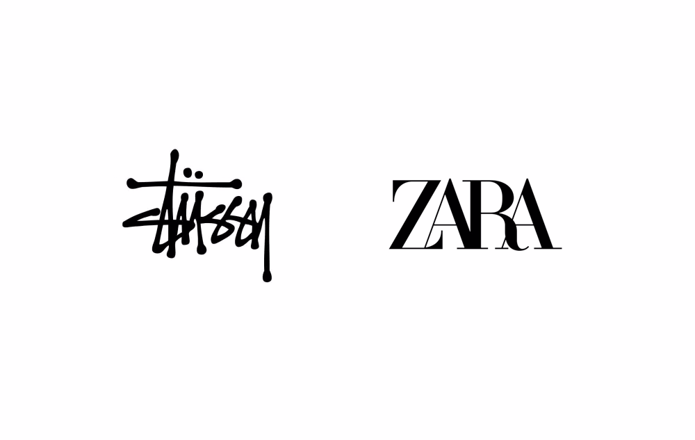 Stussy y Zara.