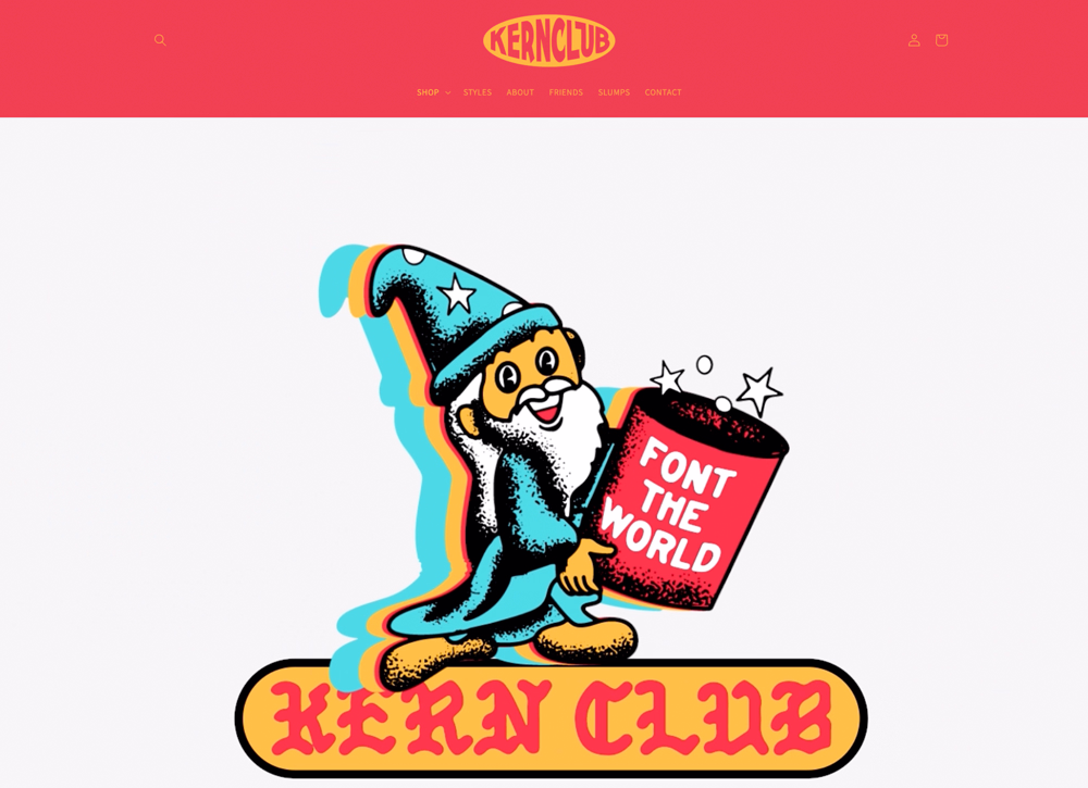 Kernclub para tipografías muy originales y frescas.